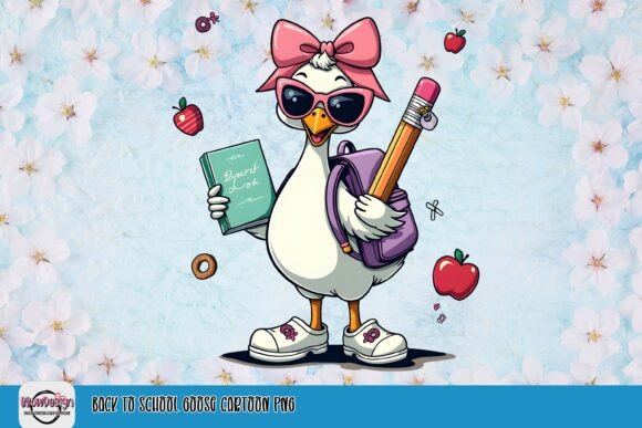 Back to School Goose Cartoon PNG: A Practical Asset for Educational Design