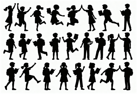 Bring Your Back-to-School Creativity to Life with Kids Silhouette Cut Files