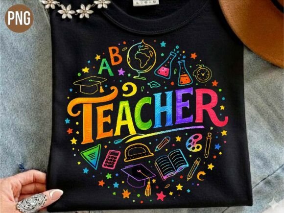 Colorful Rainbow Teacher Back to School