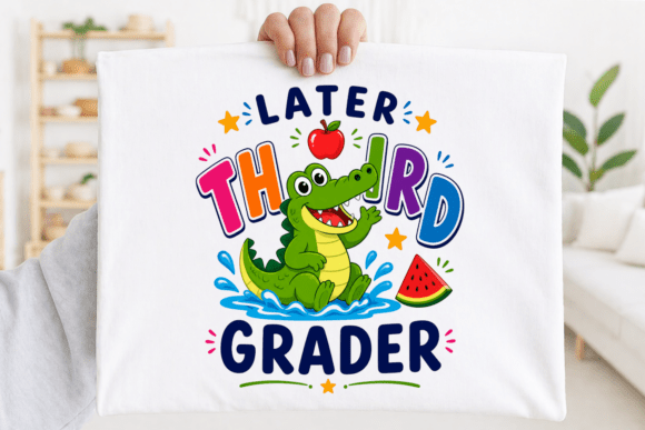 Cute Alligator Back to School PNG