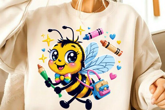 Cute Bee Back to School PNG for Teachers